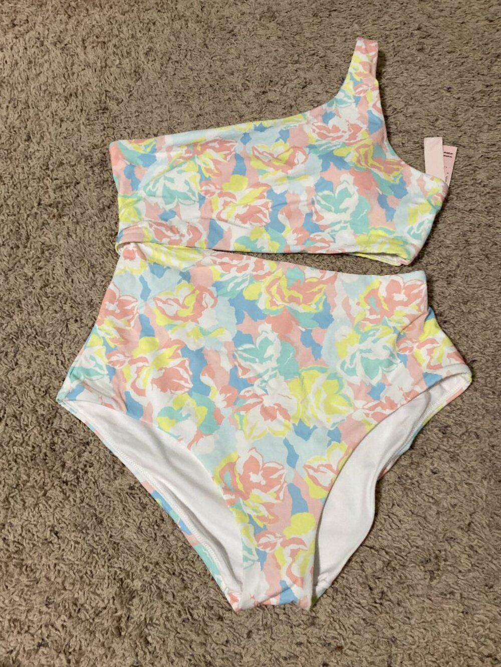 Victoria's Secret One-Piece Cut-Out One-Shoulder Swimsuit Size L NWT